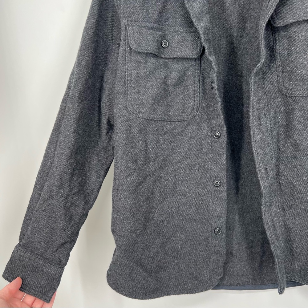 Everlane Men’s Charcoal Grey The Heavyweight Overshirt Flannel Uniform - Picture 5 of 9
